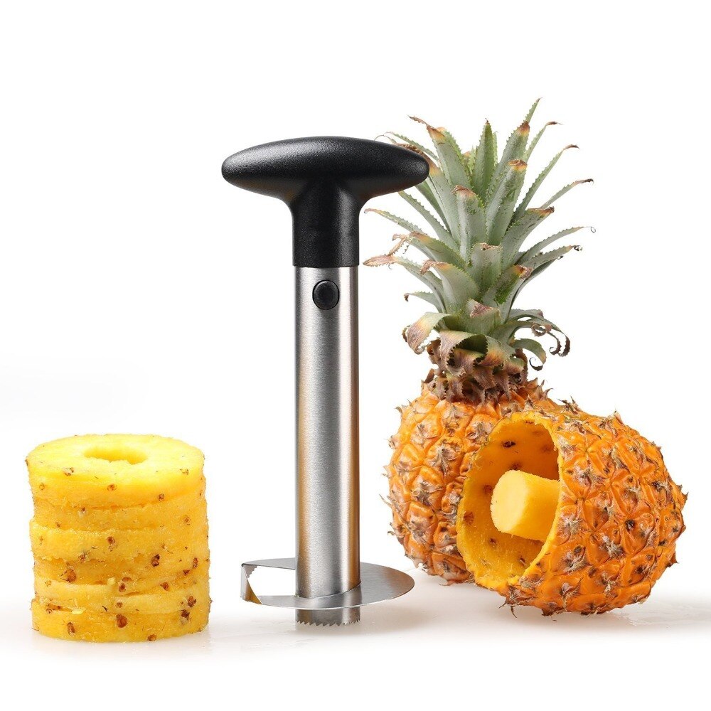 Premium Pineapple Corer Stainless Steel Pineapple Corer Slicer Thicker Premium Peeler Cutter Kitchen Gadget KC0243
