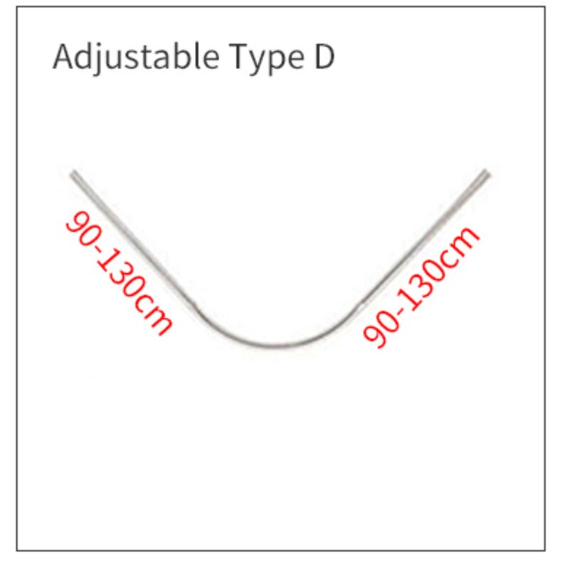 Shower Bar Curtain Rod without Drilling Telescopic Bathroom Curtain Stick Extendable Rail Bathroom Products: Type D