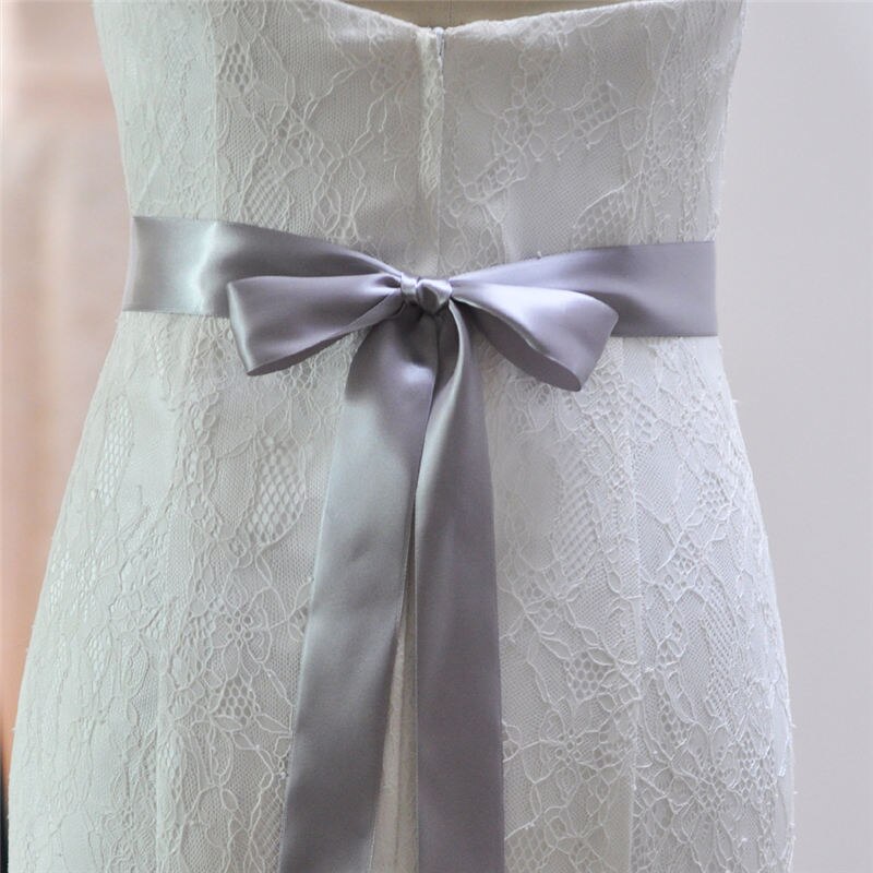 YouLaPan S420 Stunning Brides Belt Ribbon Sash Formal Dress Diamond Belt Rhinestones Belts Wedding Waistband Accessory Applique: drak gray