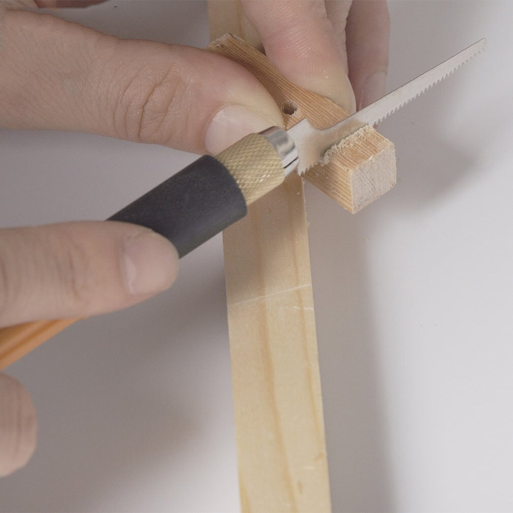 Mini DIY Houtbewerking Handzagen Staal Zag Fijne Tand Houten Handvat Triple Speed Saw model kleine zaag