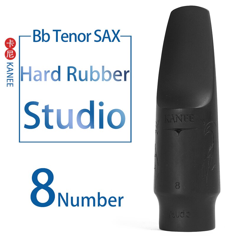 KANEE Hard Rubber mouthpiece Eb Alto Bb Tenor Bb soprano Saxophone mouthpiece Pop/Jazz: Tenor ST 8