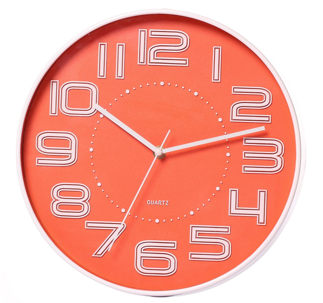 12 snygga minimalistiska digitala väggklockor vardagsrum sovrum studie art déco mute klocka: Orange
