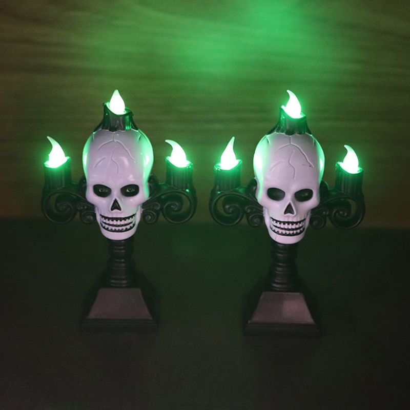 Halloween thematisiert Party Dekoration Ornamente unheimlich Geist Kopf Kerzenhalter Lampe Bar Schrecklichen Szene Layout Dekor Requisiten