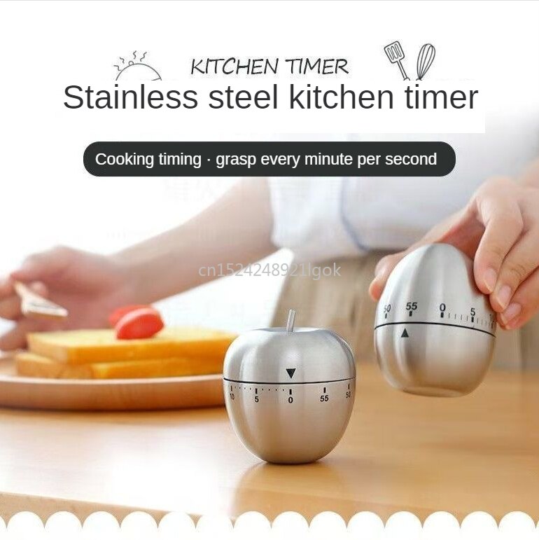 Timer Mechanical Stainless Steel Kitchen Reminder Student Do Problem Time Management Office Countdown Timer