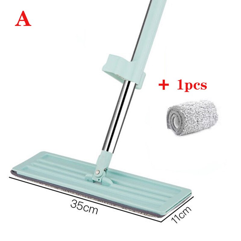 Balai serpillière en microfibre rétractable, nettoyage ménager, sans lavage, essorage automatique, lavage à la main, balai plat, Rotation à 180 degrés: A