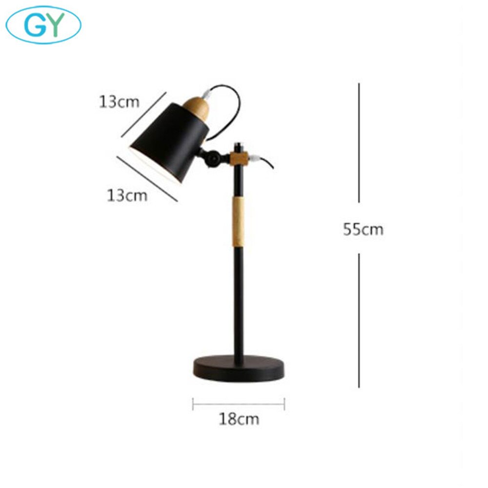 7W Led Bulb desk Lamps Flexible wood Table Lamp Office Studio Home Wooden Table Desk Lighting for Bedroom/Living Room/Cafe Bar