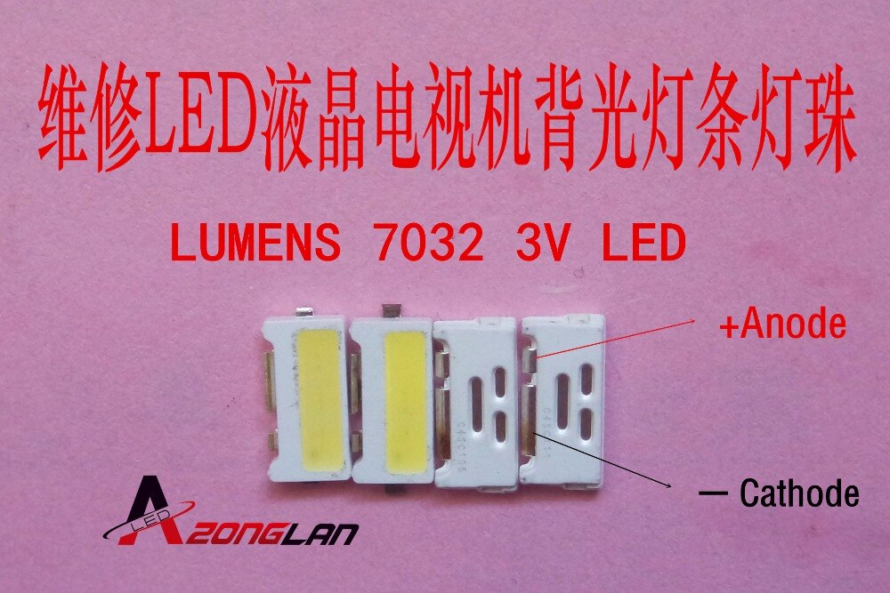 LUMENS LED Backlight Edge LED Series 0.7W 3V 7032 Cool white For SAMSUNG LED LCD Backlight TV Applicatio A150GKCBBUP5A 50PCS