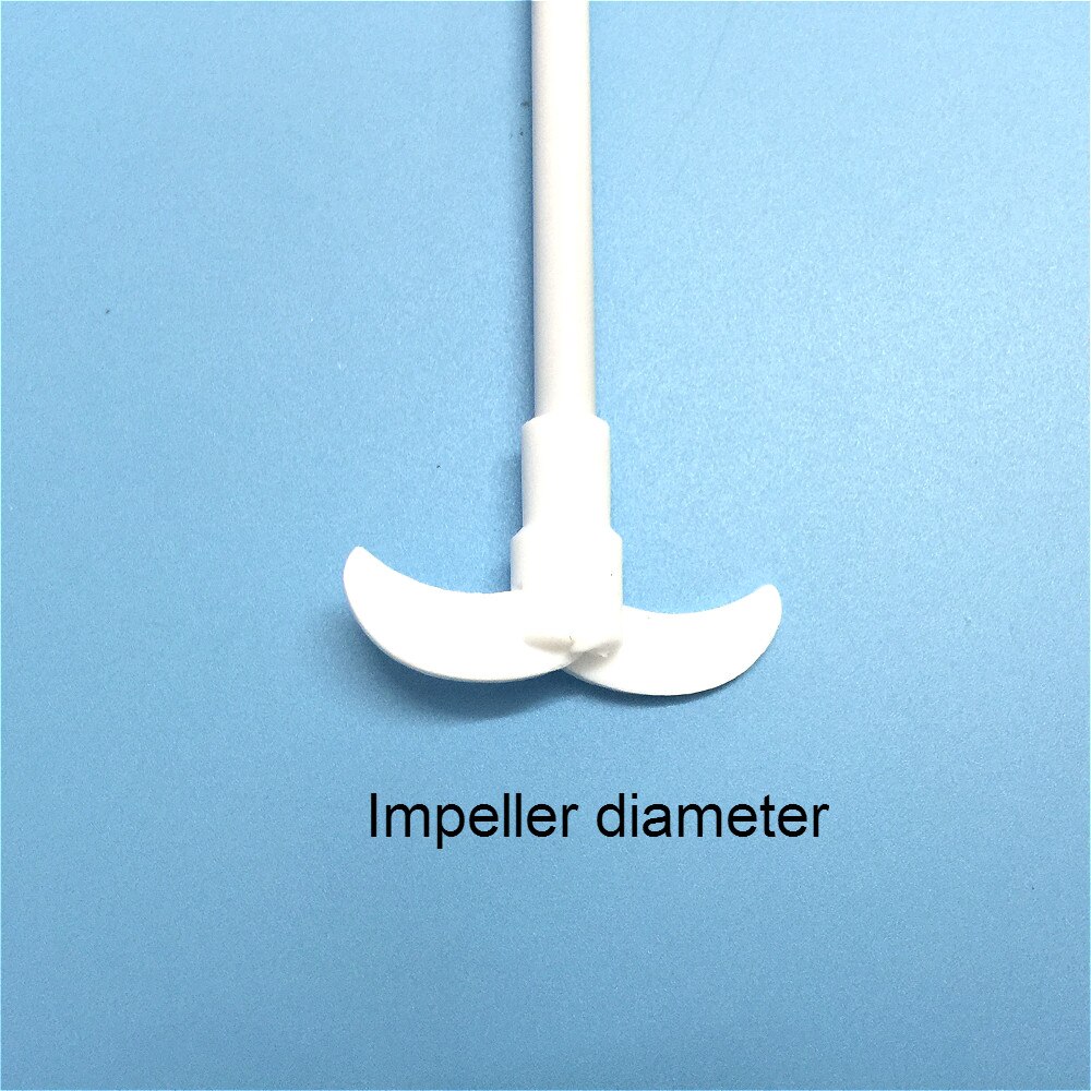 Ptfe Roer Bar 600 Mm Teflon Stirrer Mengen Peddel F4 Muddler Roerstaafje Lengte 60 Cm Waaier Diameter 125 Mm twee Bladeren 1 Pcs