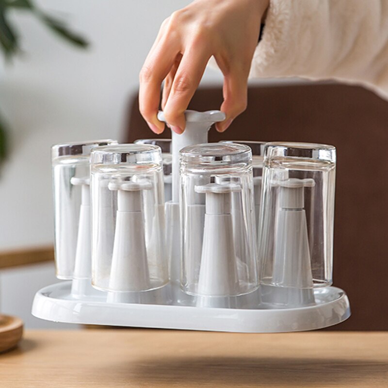 Bloem plastic beker opbergrek bekerhouder huishoudelijke glazen mok lekbak babyfleshouder standaard plank