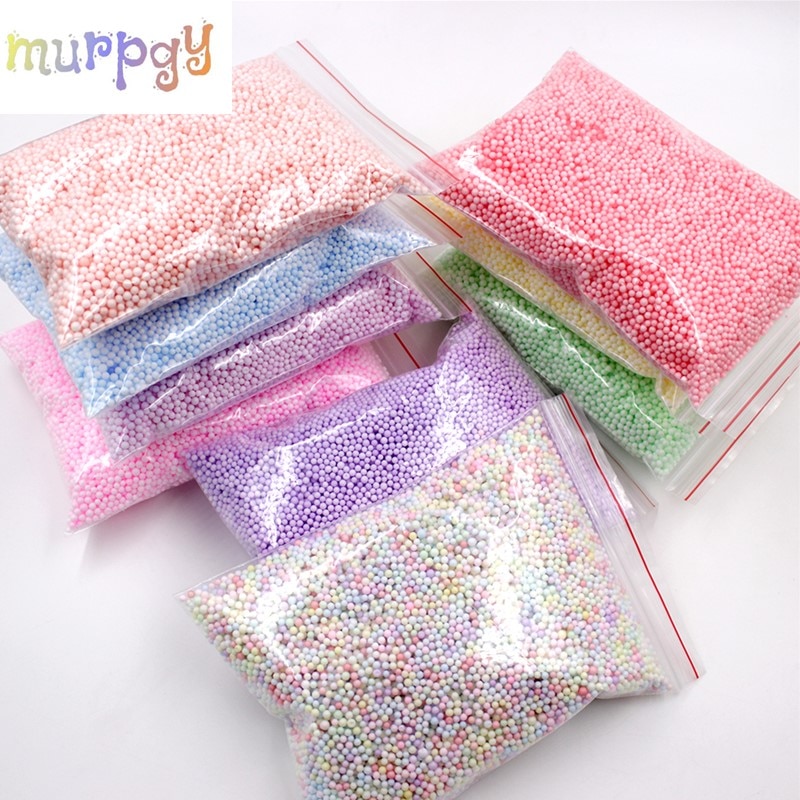 12g Addition For Slime Supplies Warm Color Snow Mud Particles Kit Slime Accessories Tiny Foam Beads Slime Balls Supplies Charms