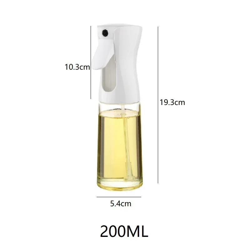 200ml/300ml Oil Spray Bottle Kitchen Cooking Olive Oil Dispenser Camping BBQ Baking Vinegar Soy Sauce Sprayer Containers: light green