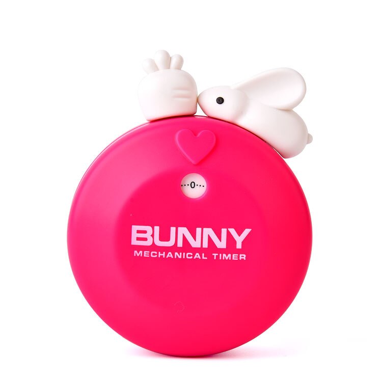 Minuterie de cuisine mécanique 60 Minutes, dessin animé lapin, navet, alarme, rappel de compteur, accessoires de cuisine utiles: Red