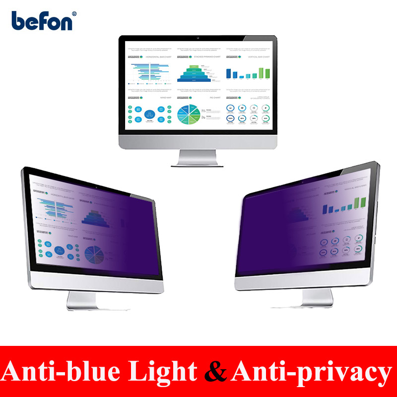 Befon 21.5 Inch (16:9) privacy Filter PC Scherm Beschermende film voor Breedbeeld Monitor Desktop Computer 476mm * 268mm