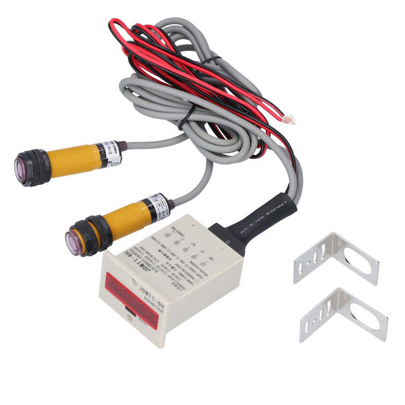 BERM LED Electronic Counter Inductive Digital Display Panel Install Counting Tool JDM11‑6H Induction Counter Digit Electronic: AC110V
