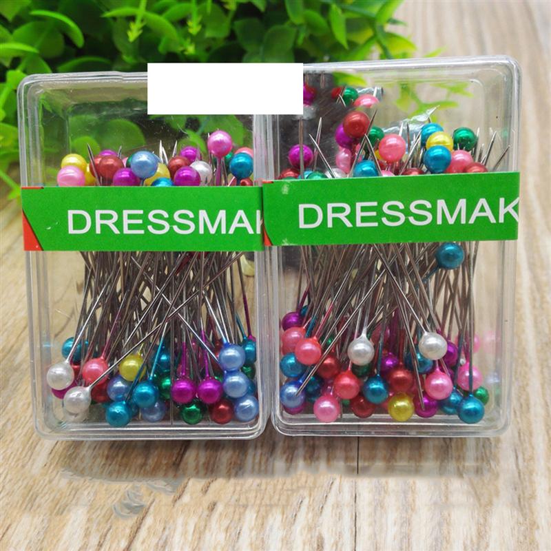 2 Doos Ronde Parel Hoofd Spelden Bruiloften Corsage Bloemisten Naaien Pin Met Box Accessoires Diy Naaien Gereedschap