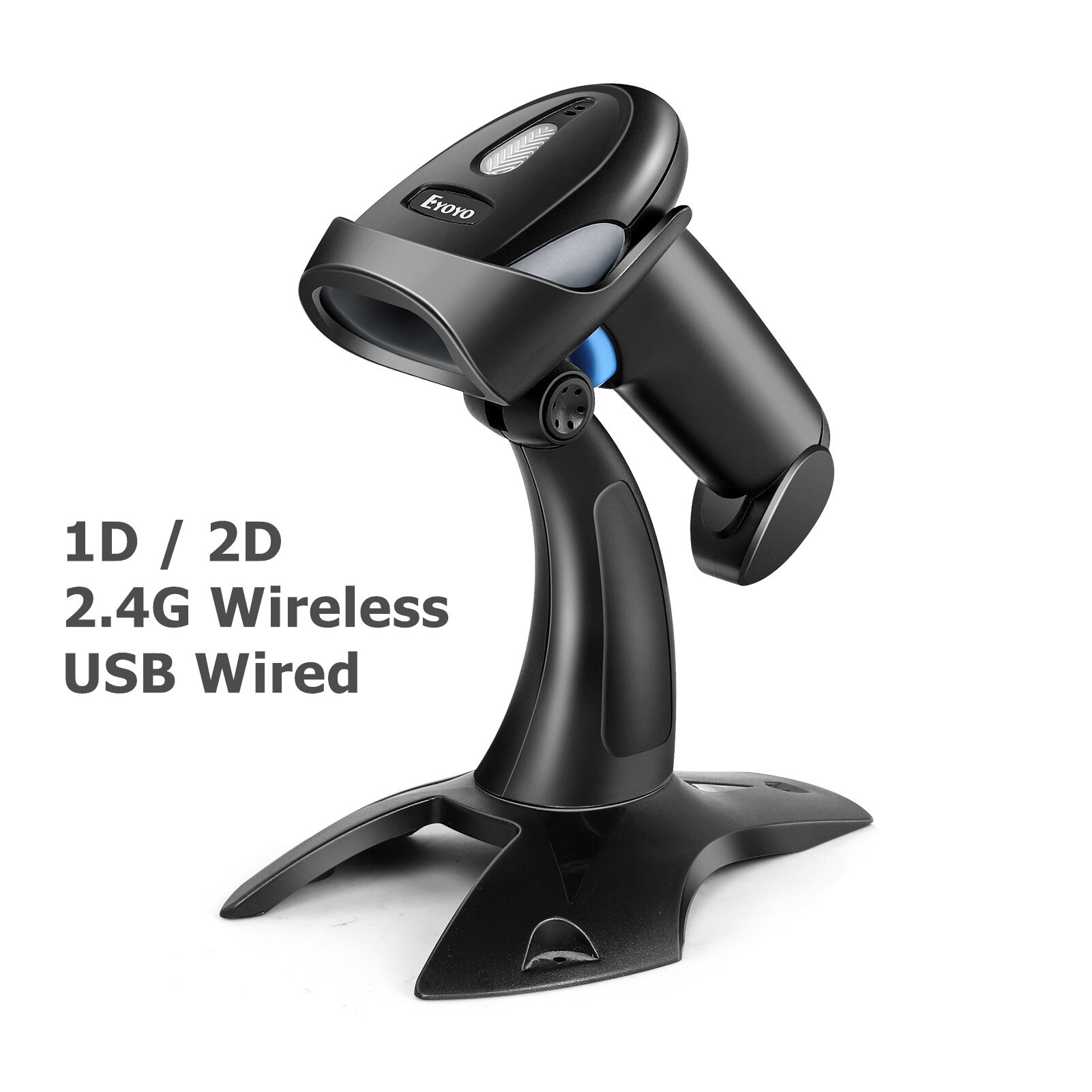 Eyoyo 2.4G Wireless QR 2D barcode scanner handheld USB Wired Bar Codes Reader Data Matrix Bar Code Image Automatic Scanner: 2.4G Wireless