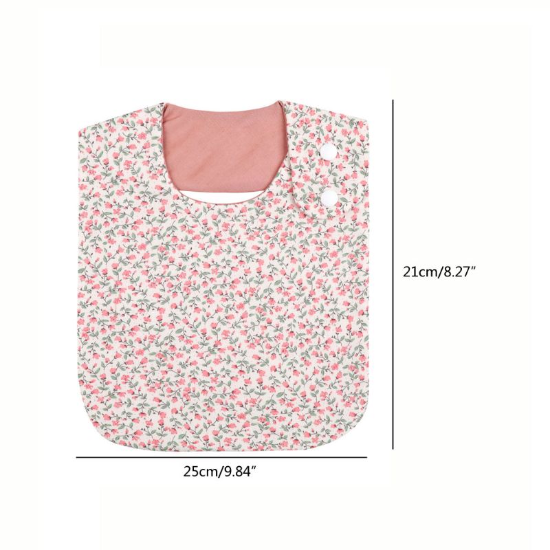 KLV 1PC Blumen- Baby Lätzchen mit Geschmack Kleine Blume Druck Speichel Handtuch Kleinkinder Kleinkinder Mädchen Spucktücher für Neugeborenen fütterung Pflege