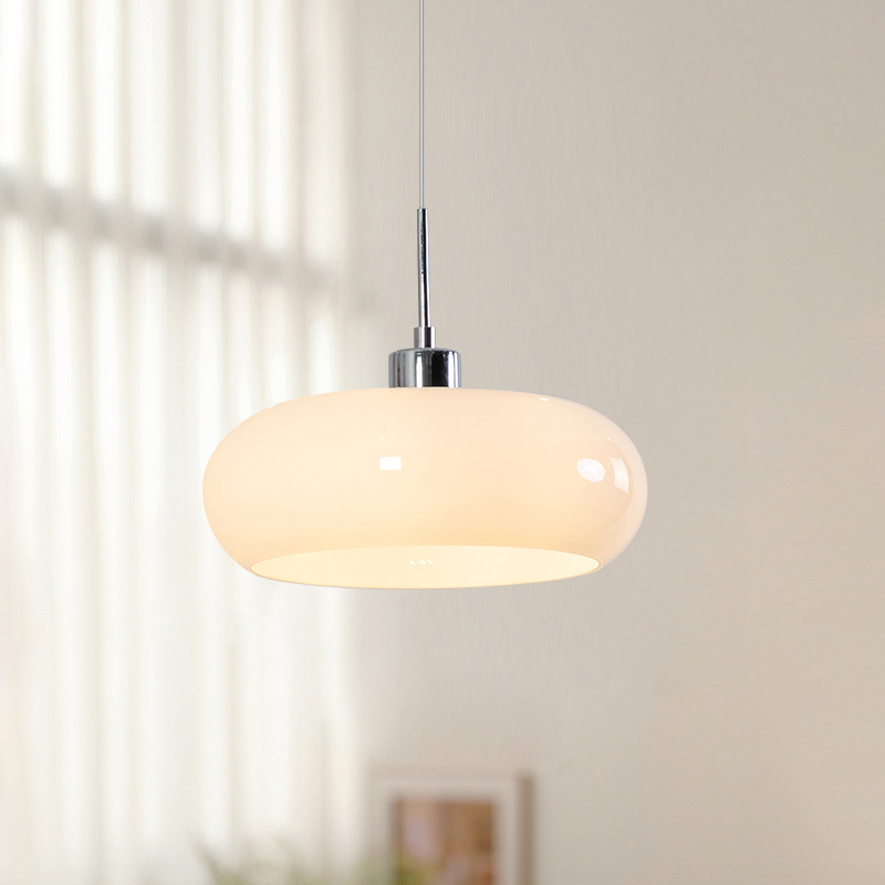 Moderne oranje witte glazen kroonluchterverlichting voor woonkamer, eetkamer, slaapkamer, plafond, binnen, hanglamp, dimbare home deco-lamp