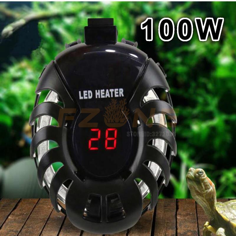 HOPAR 25-100W LED Digital Fish Tank Water Heater Automatic Thermostat Aquarium Temperature Controller For Fish Turtle Tank 5-75L