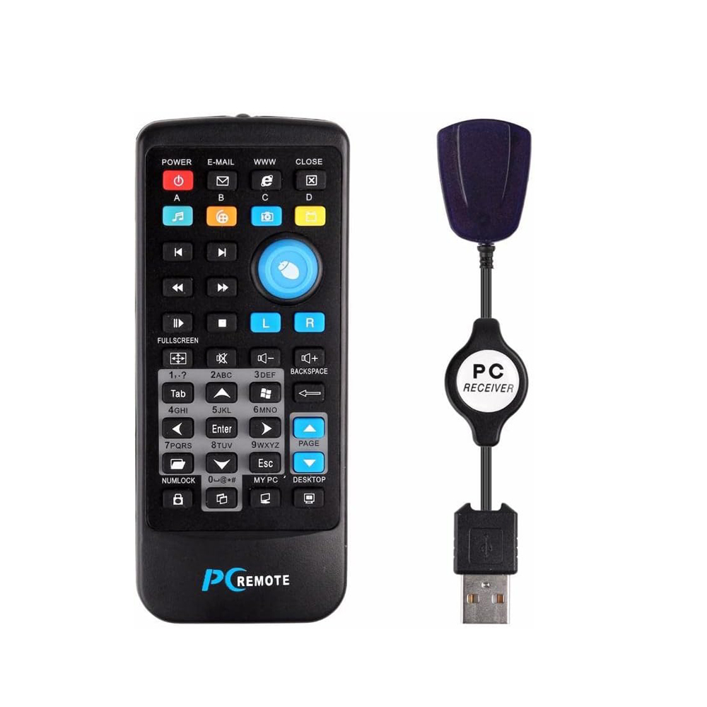 Elistooop Wireless Mouse Remote Control USB Laptop PC Wireless Media Remote Control Mouse Keyboard Center Controller