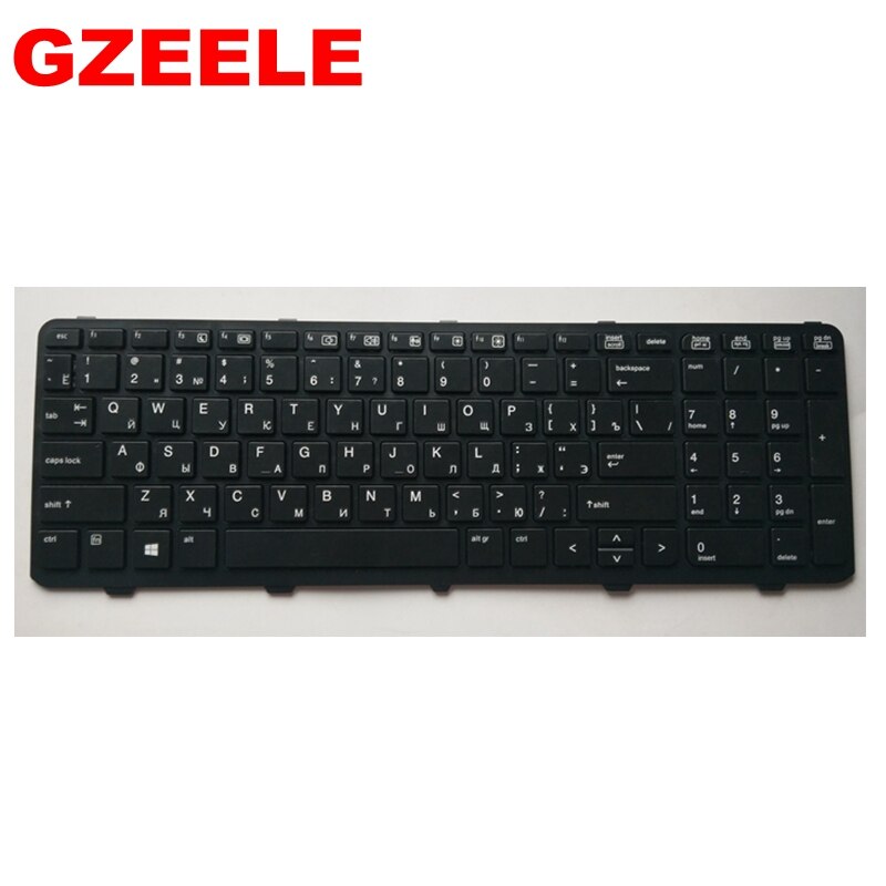 Clavier russe pour ordinateur portable HP, noir, pour PROBOOK 450 GO 450 G0 450 G1 470 G1 450-G1 455 G2 450 G2 455 G0 G1 S15 / S17 RU