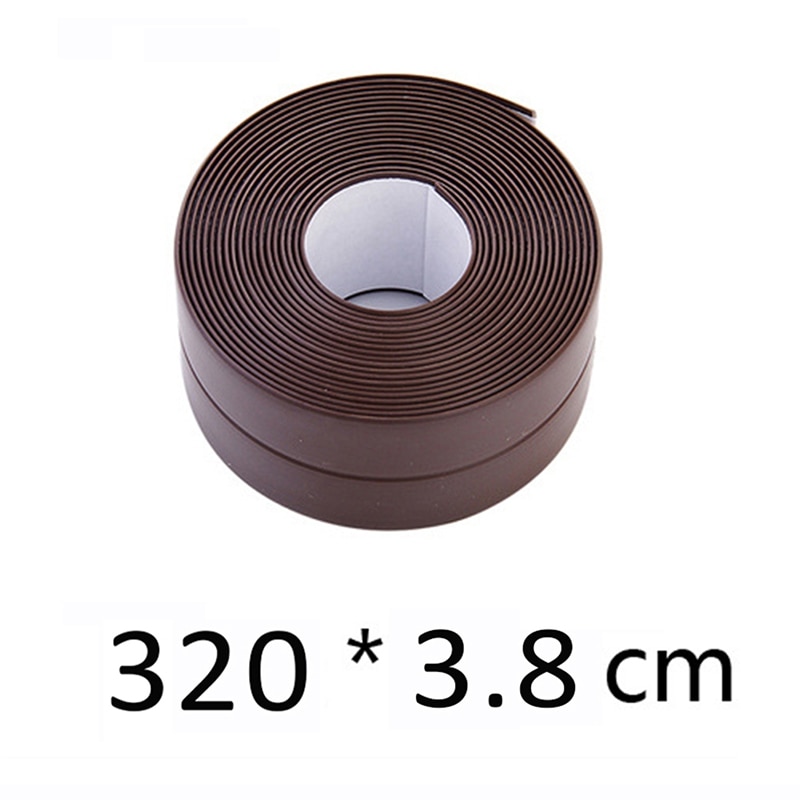 Self-adhesive baseboard wall stickers corner waterproof windowsill waist tile Decorative Caulk Strip Tile Stickers solid color