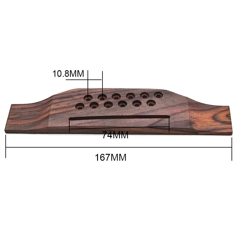 Rosewood Bridge for 12 String Acoustic Guitar Accessories Part Replacement