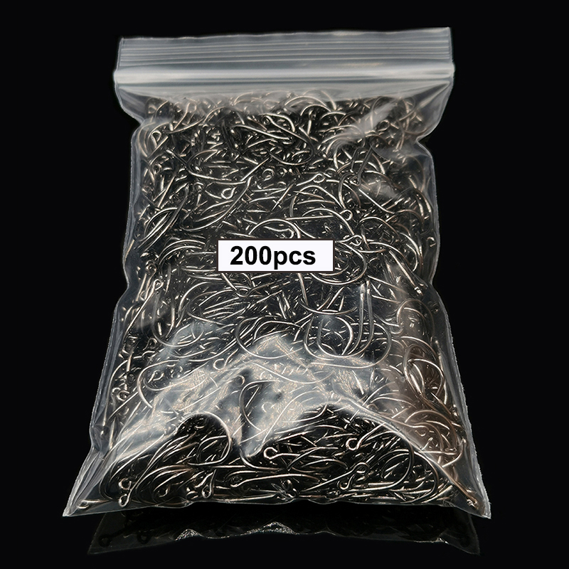 Anzuelos de pesca 200 piezas círculo de ojos anzuelo 3 # -12 # Anzuelos de púas para pesca de carpa, Material de Pesca, productos, accesorios, Pesca