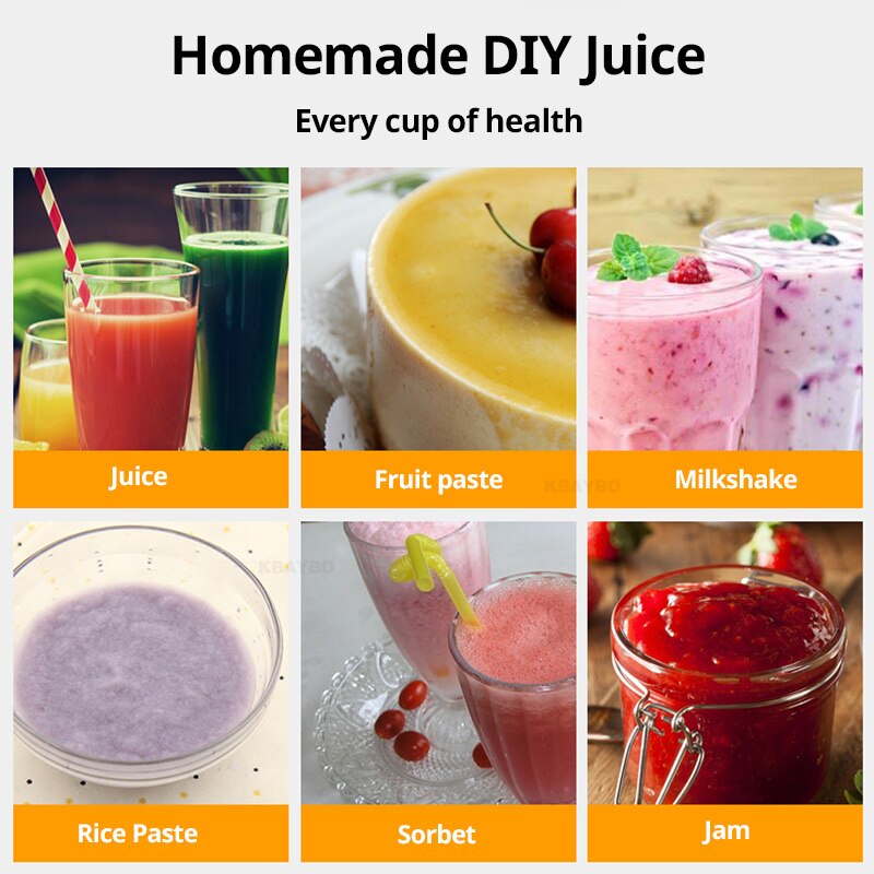 480ML USB Charging Portable Juicer Machine Mixer Mini Juice Electric Smoothie Blender Smoothie Maker Blenders Machine Household