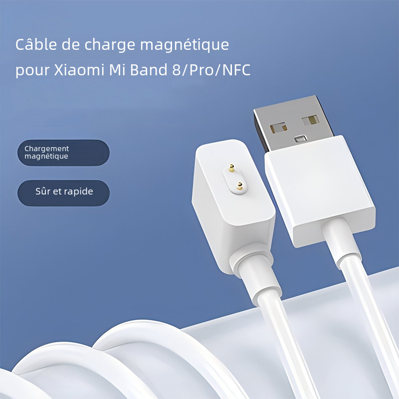 Cable de carga Universal M8 para Xiaomi Smart Mi Band 8 Pro, cargador magnético con base USB, NFC, Watch Redmi 3, 2, Active Lite, Redmi Band2