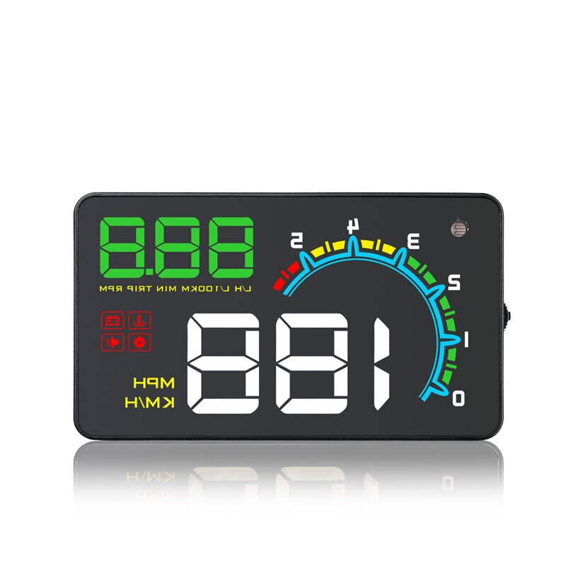 Rooha Hud Car Head Up Display Gps Digital Speedometer Monitor Kmh/Mph