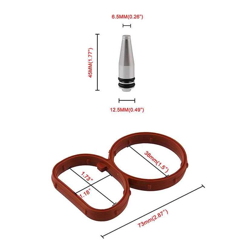 Colector de admisión diésel de 22mm, aleta de remolino, tapón de eliminación en blanco Bung con juntas para BMW N47,