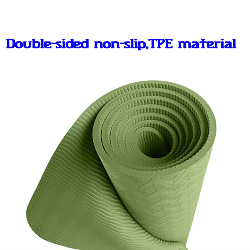 1830*610*6mm tpe fitness yogamåtte smagløs skridsikker med positionslinje til begyndere miljømæssige fitnessgymnastikmåtter
