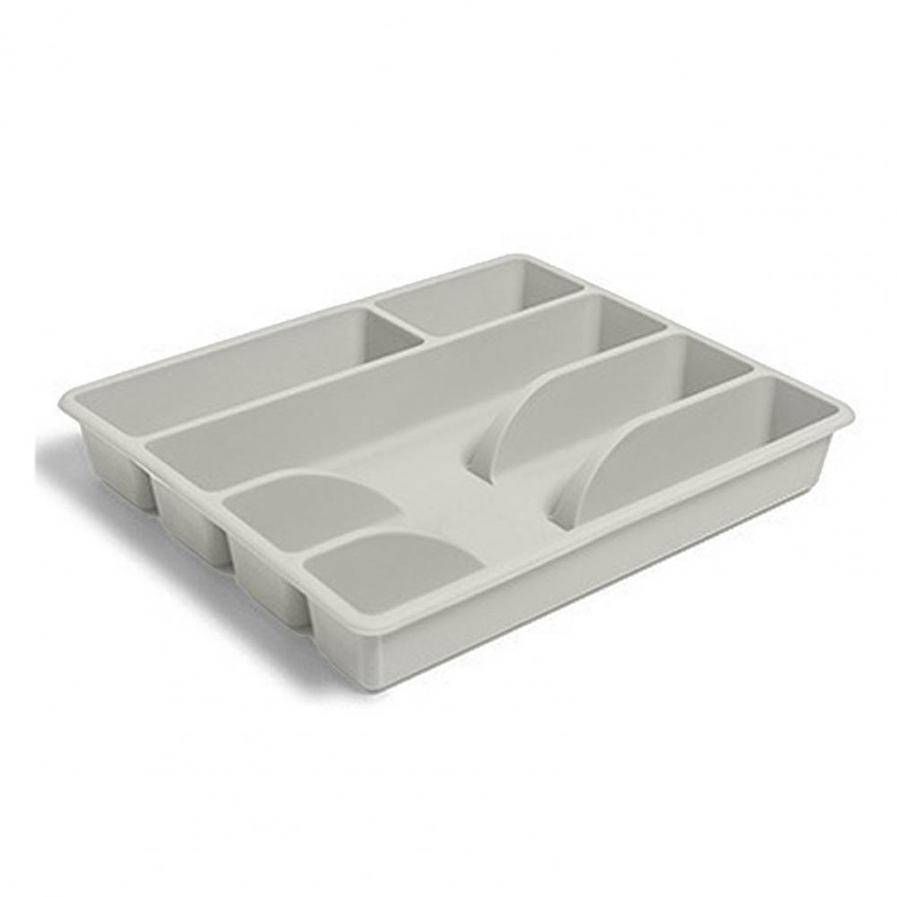 Classificazione della scatola portaposate Vassoio organizer per utensili multiscomparti di grande capacità Cassetto compatto Portautensili: bianca