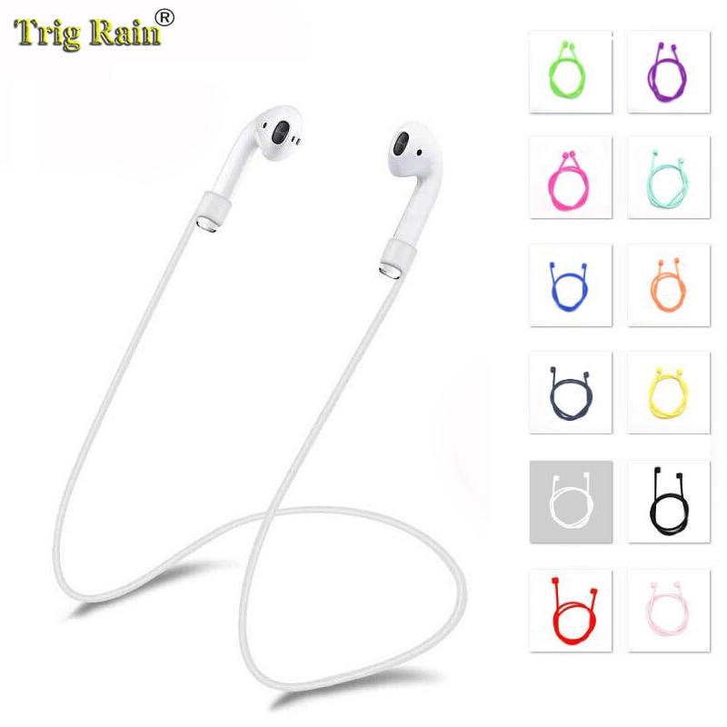 Correa de auriculares para Airpods, correa antipérdida, cuerda para auriculares Bluetooth, Cable de silicona