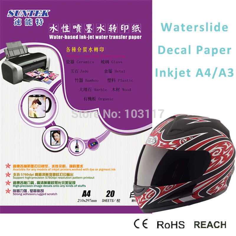 Size A4/A3 Water Slide Decal Paper A4 INKJET Waterslide Transfer Paper White