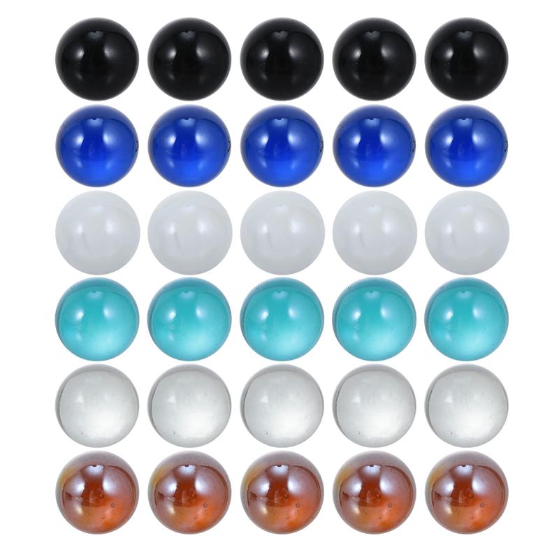 50Pcs Colorful Glass Balls Glass Marbles Toys Lovely Fish Tank Glass Ball Decors