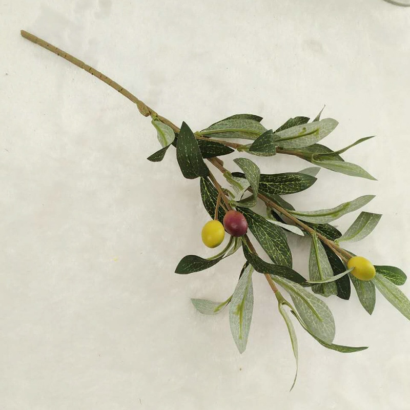 36cm artificial plants Olive Tree Branches leaf with olive fruit leaves for home decoration accessories