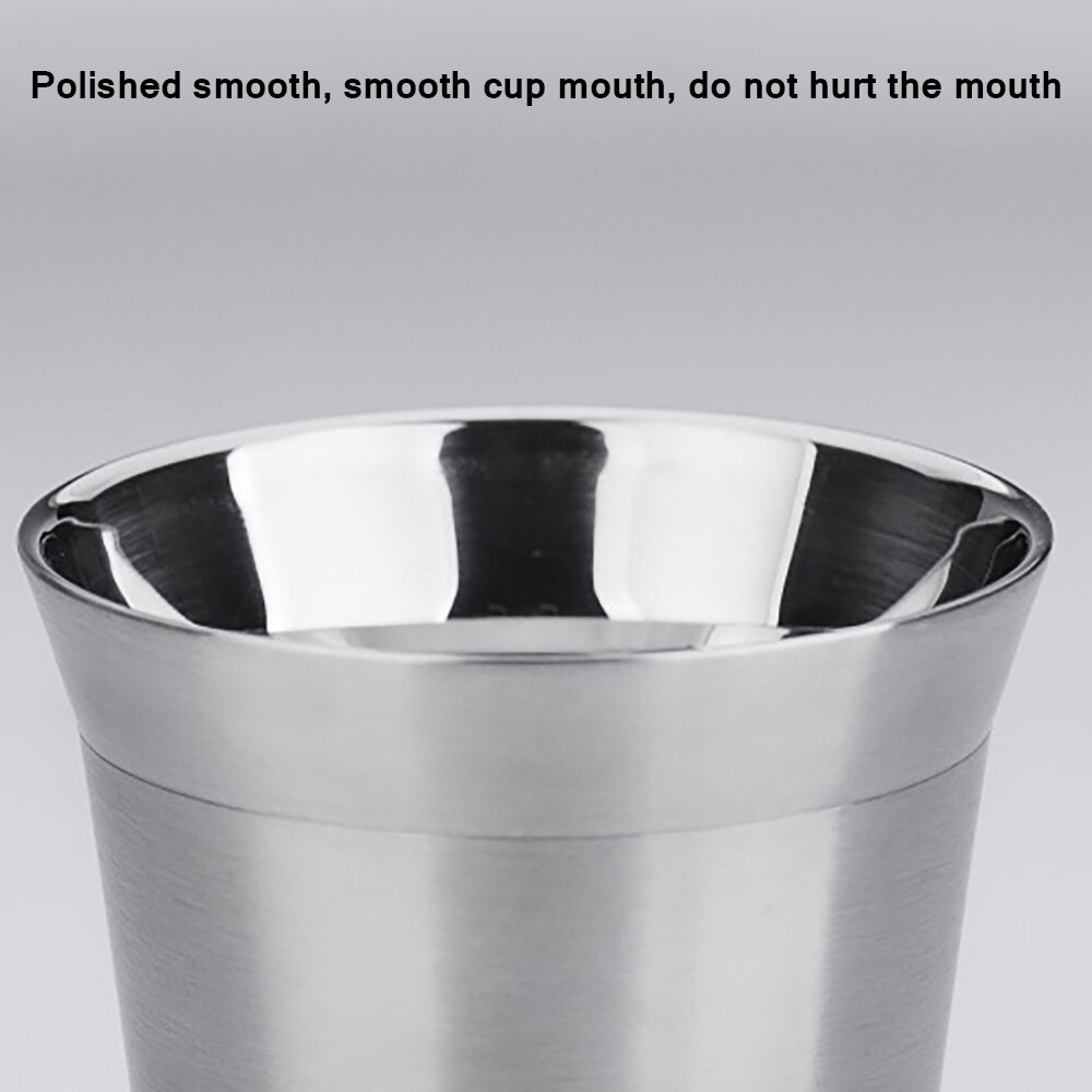 Stainless Steel Coffee Cup Double-Layer Heat Insulation And Anti-Scalding Capsule Coffee Cup 80ml 160ml