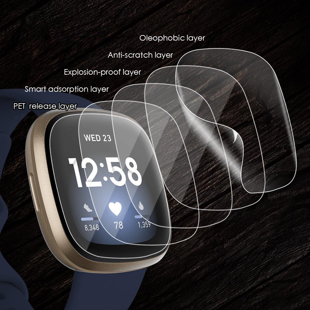 Soft Clear HD Smart Watch Sticker Hydrogel Film For Fitbit Versa 3 2 Sense Protective Screen Protector