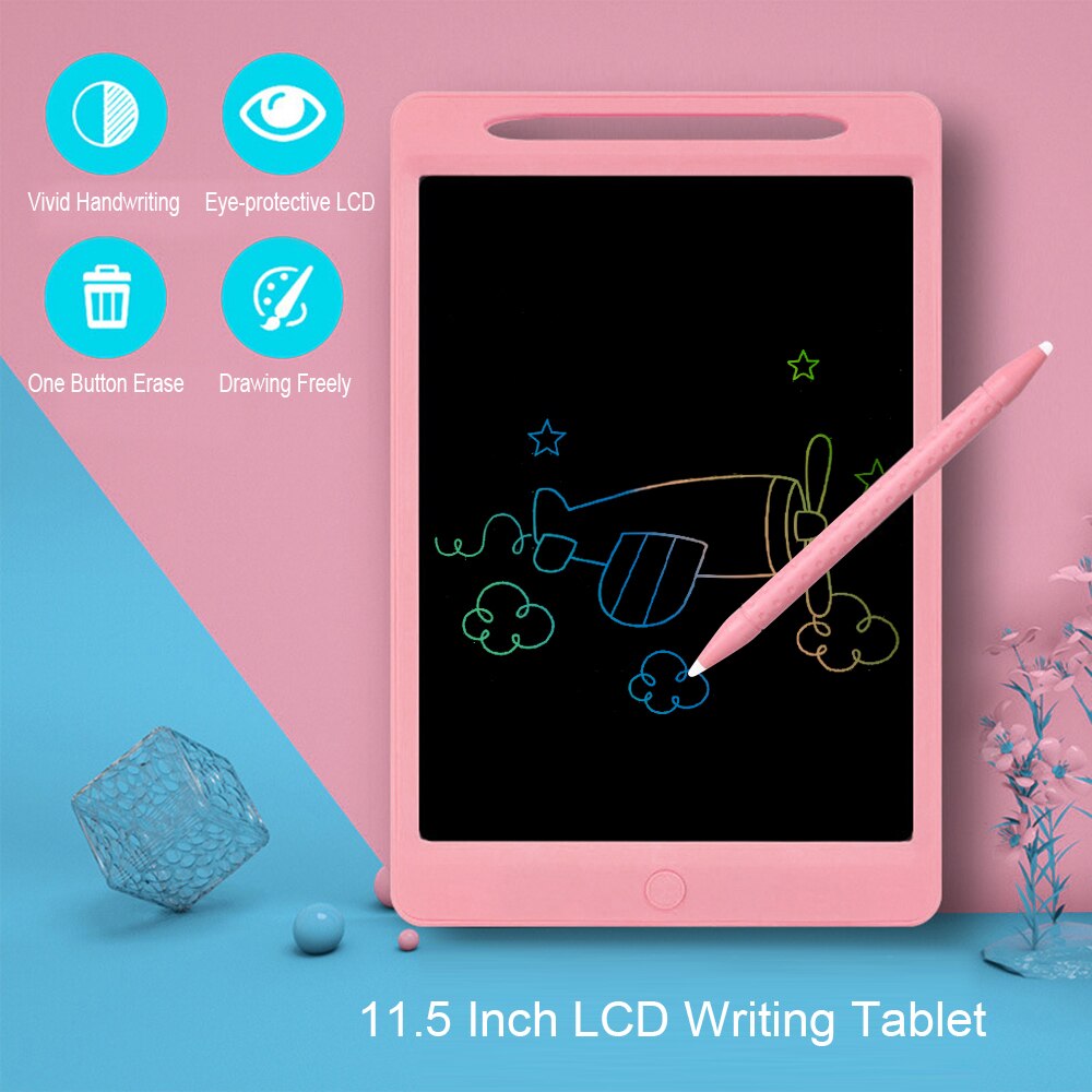 LCD Writing Tablet 11.5 Inch Erasable Pressure-sensitive Double-headed Pen Drawing and Writing Board Eye-protective Writing Pad