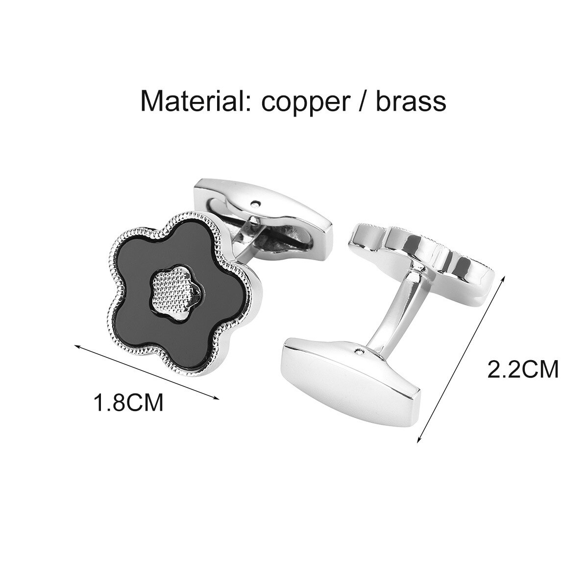 Boutons de manchette de chemise de costume pour hommes dorés de luxe, boutons de manchette de Style fleur pour marié de mariage, d'anniversaire pour père, bijoux