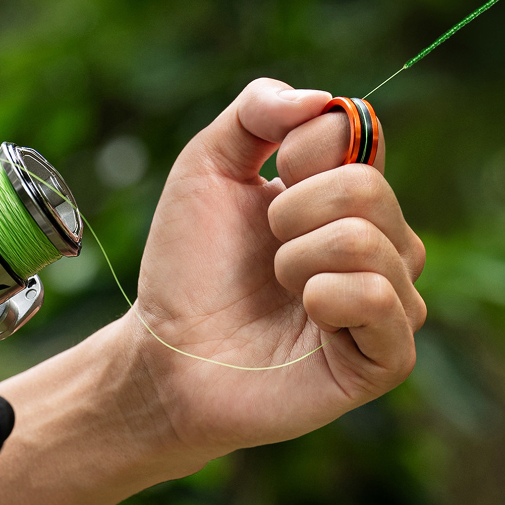 Anillo de alambre de tracción de aleación para pesca, anillo antideslizante para atar nudos, carrete y Protector de dedo, equipo de pesca, 2 uds.