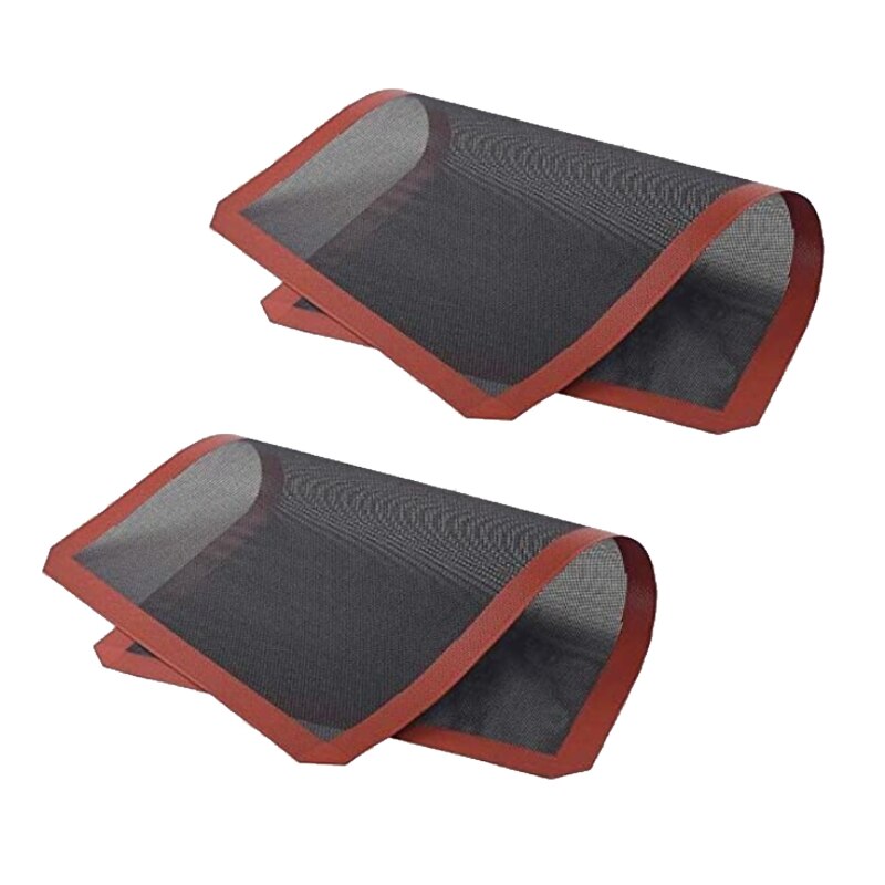 2 stuks siliconen bakmat, antiaanbak ovenvoering, geperforeerde gaasmat, bakmat voor brood en koekjes, dubbelzijdig verkrijgbaar