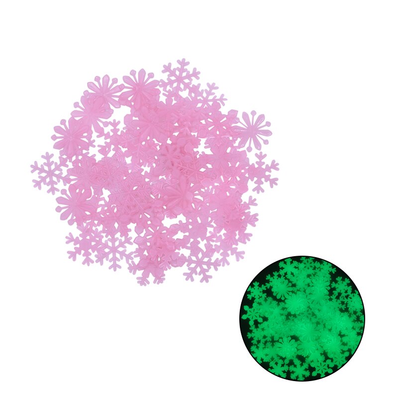 50 Stuks Lichtgevende Sneeuwvlok Glow In The Dark Muurstickers Venster Winkel Decals Kids Baby Kamers Kerst Stickers Home Decor: B01