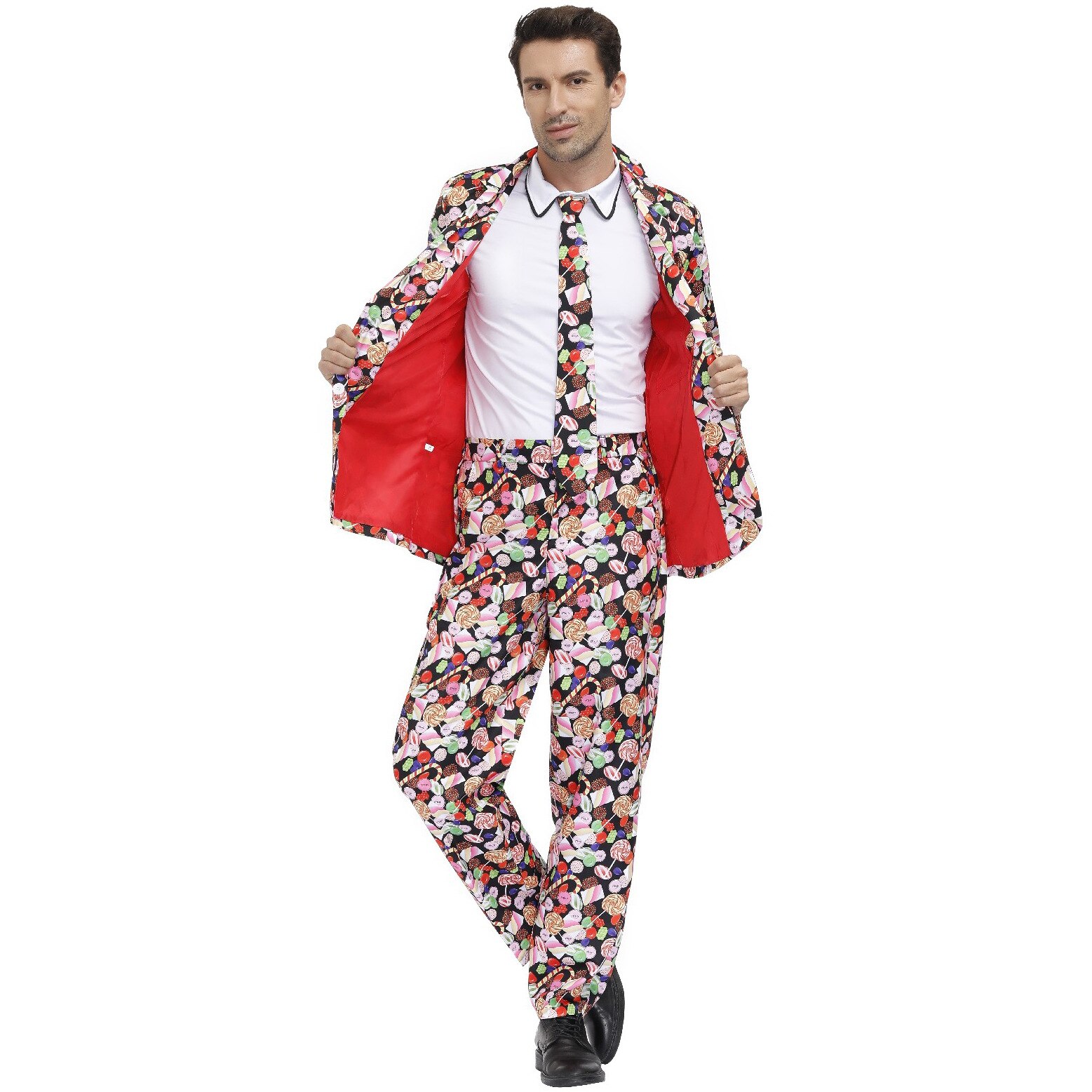 Men's Cool Party Suit-Candy Adult Halloween Costume
