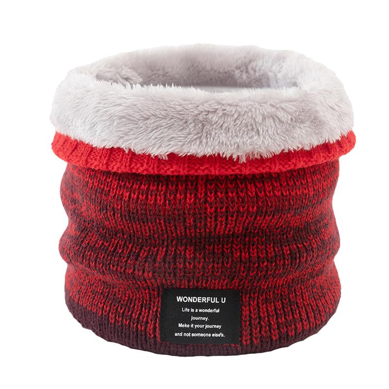 Unisex Breien Trui Sjaal Kraag Winter Gebreide Sjaal Vrouwen Mannen Dikke Warme Sjaals Alle-Match uitlaat: Rood