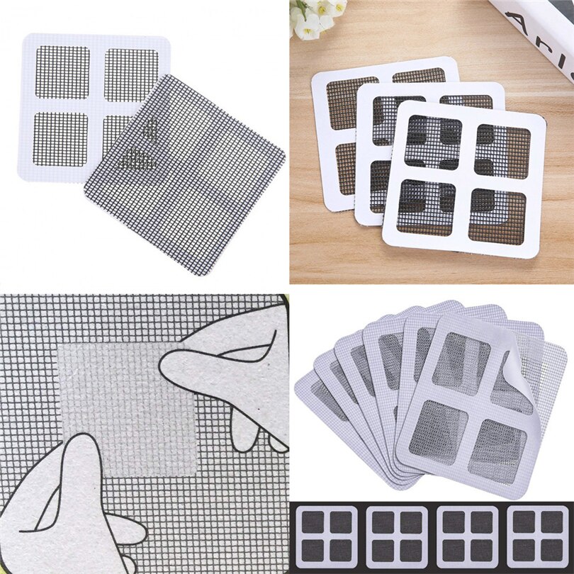 5 Pack Window Mosquito Screen Net Door Screen Repair Patch Adhesive Repair Kit Self Adhesive Repair Tape Window Repair Tool J50