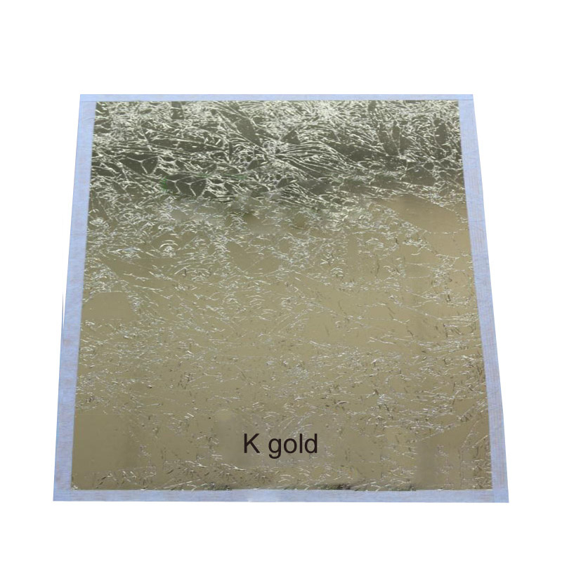 100 Uds 14*14CM hojas Arte de papel de decoración para manualidades dorado papeles de Aluminio Oro de imitación plata cobre
