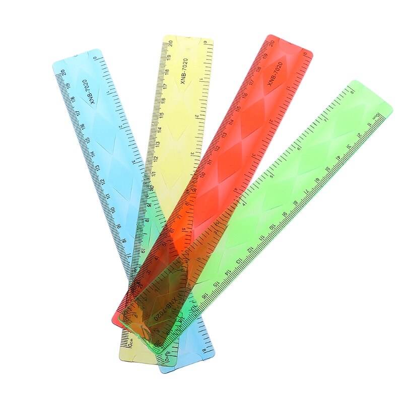 1Pc Soft 20Cm Heerser Multicolour Flexibele Briefpapier Regel School Supply Y5LA